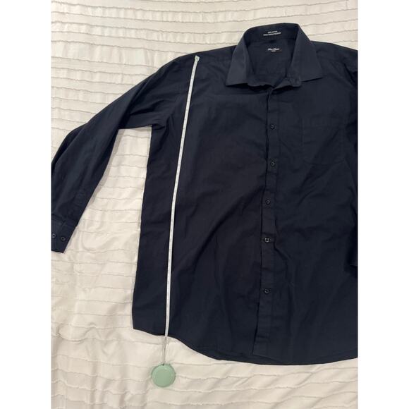 Alain Du Petit Paris Black Button-Down Shirt Men’s XXL 18–18.5 2XL 100% Cotton - Picture 5 of 15